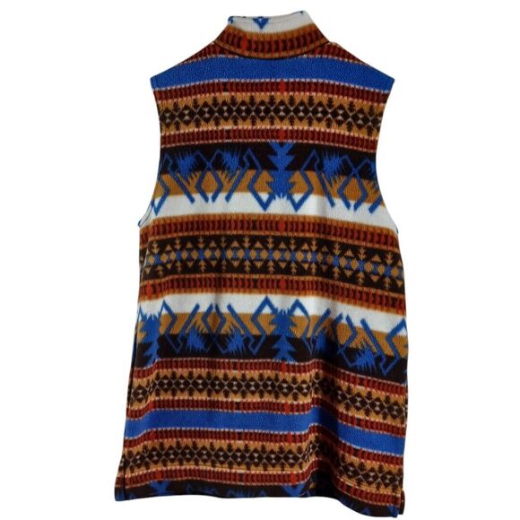 Denim & Co Aztec Fleece Vest S | Western Y2K Cabincore Rodeo | Horse Girl Layer - Picture 6 of 8